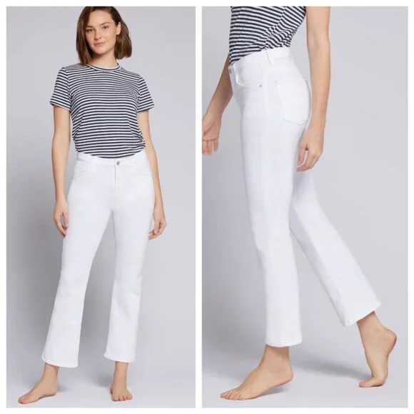 Current/Elliott Women's White Crop Flare Jeans, Size 28 - Picture 13 of 13